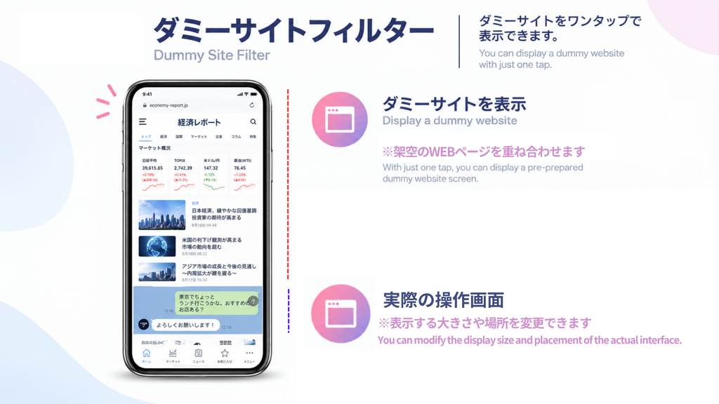 スマホの画面を一部隠す「ダミーサイトフィルター + スポットフィルター」の併用が圧倒的におすすめ